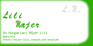 lili majer business card